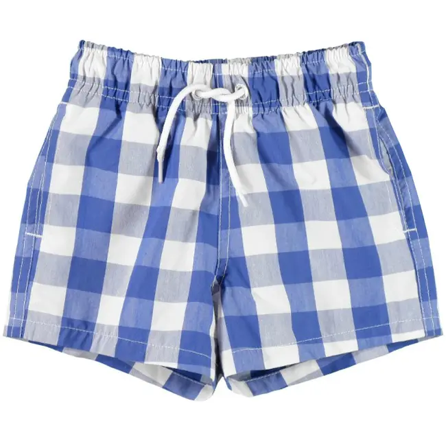 Short pentru baie Bleu cu carouri (3650), 7 ani / 122 cm