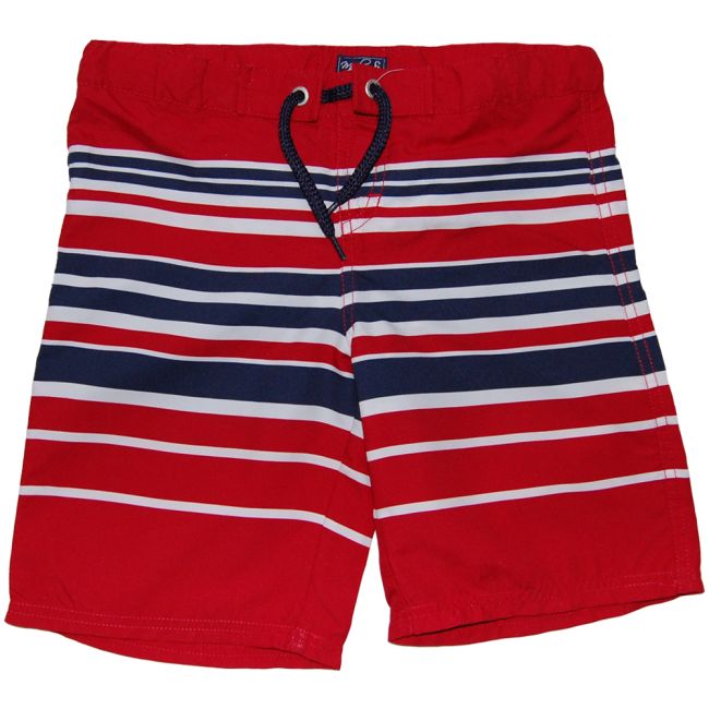 Short pentru baie Rosu cu dungi (3626), 7 ani / 122 cm