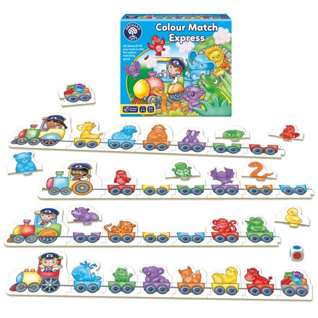 Trenulet puzzle de potrivire a culorilor or131