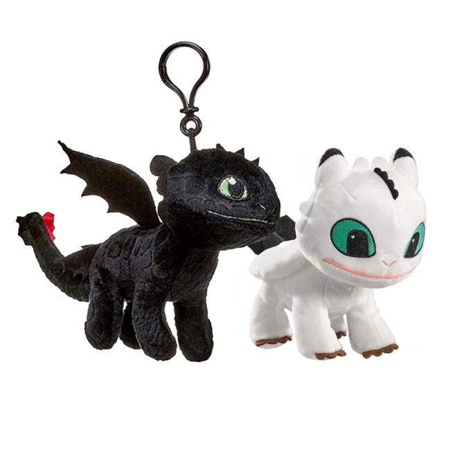 Set 2 jucarii din plus Toothless 20 cm si Pouncer 16 cm