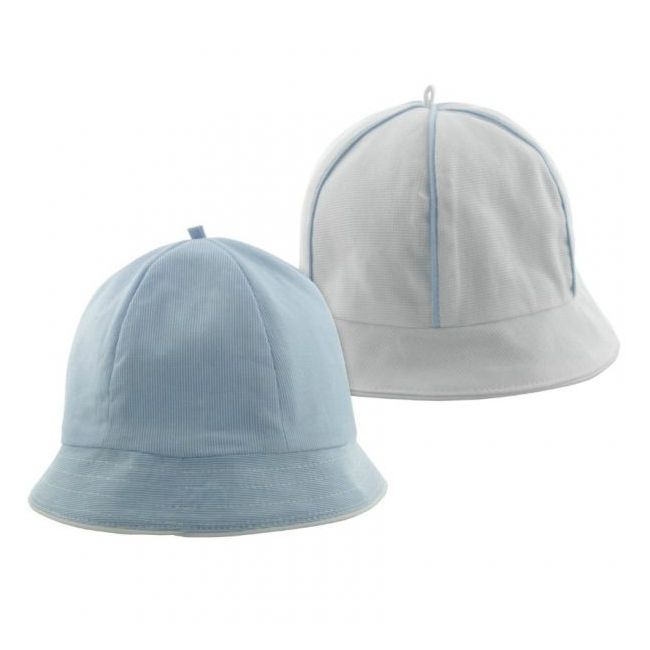 Palarie reversibila bleu/alb din (9234), 6-9 luni, 75 cm