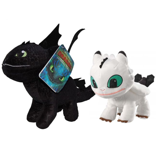 Set 2 jucarii din plus Toothless 25 cm si Pouncer 16 cm