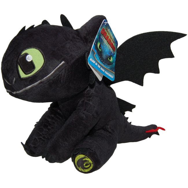 Jucarie din plus Toothless cu aripi fluorescente, Dragons, 34 cm