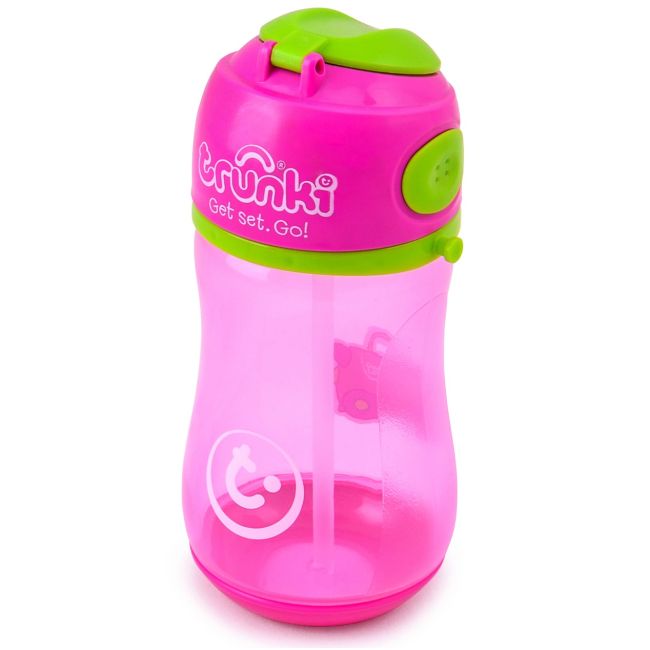 Sticla din plastic cu pai Trixie Bottle, Trunki