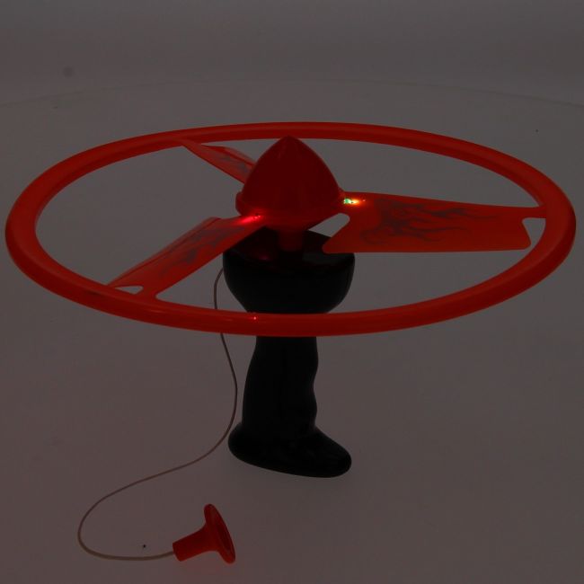 Disc zburator luminos cu dispozitiv de lansare, portocaliu, 25 cm