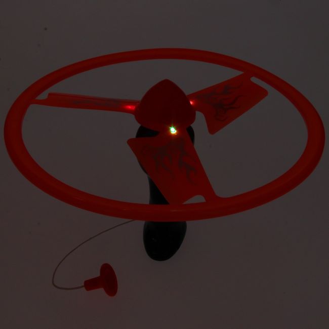 Disc zburator luminos cu dispozitiv de lansare, portocaliu, 25 cm