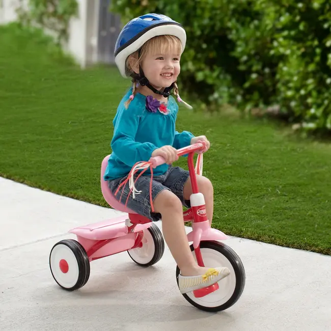 Tricicleta pliabila Radio Flyer Fold 2 Go Pink, 1-3 ani