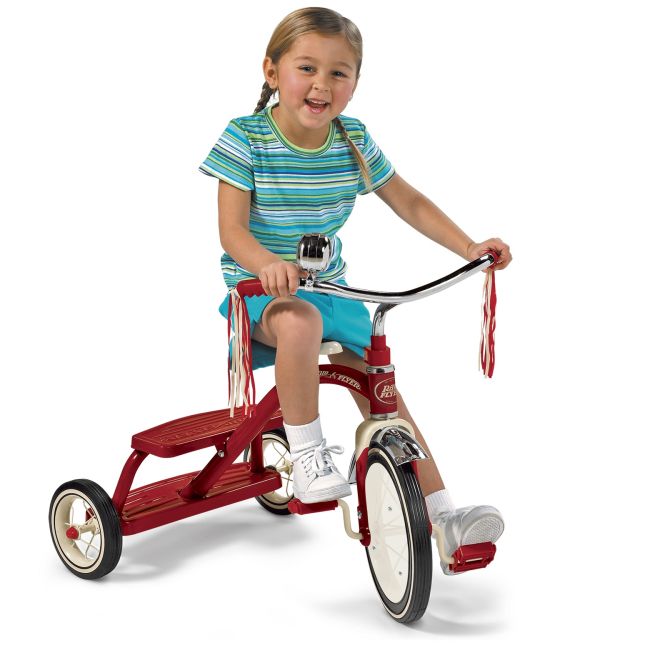 Tricicleta Radio Flyer Classic Red Dual Deck, 2-5 ani