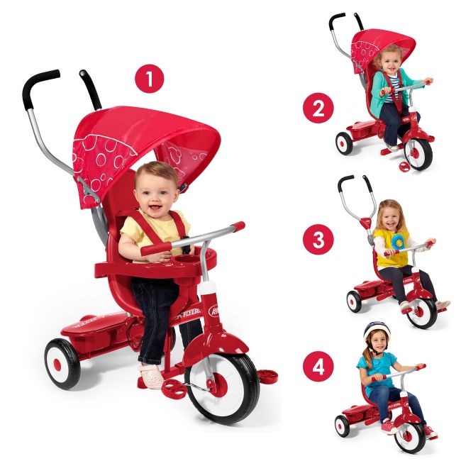 Tricicleta multifunctionala Radio Flyer 4-in-1, 1-5 ani