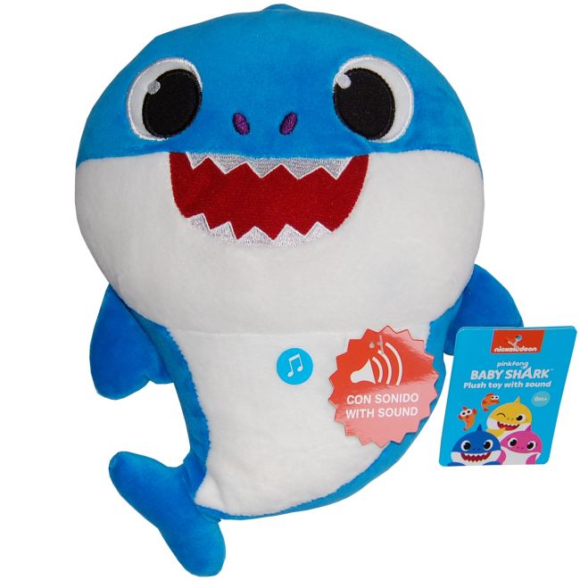 Jucarie muzicala din plus Daddy Shark, Baby Shark, 25 cm