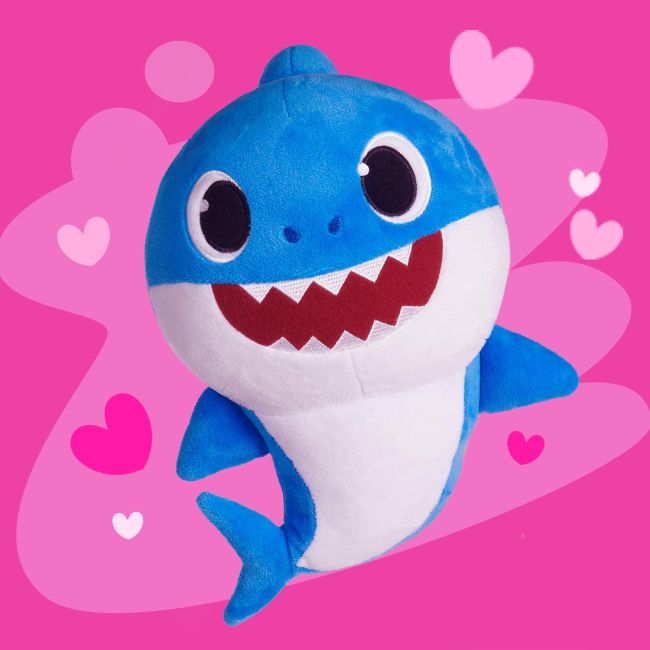 Jucarie muzicala din plus Daddy Shark, Baby Shark, 25 cm