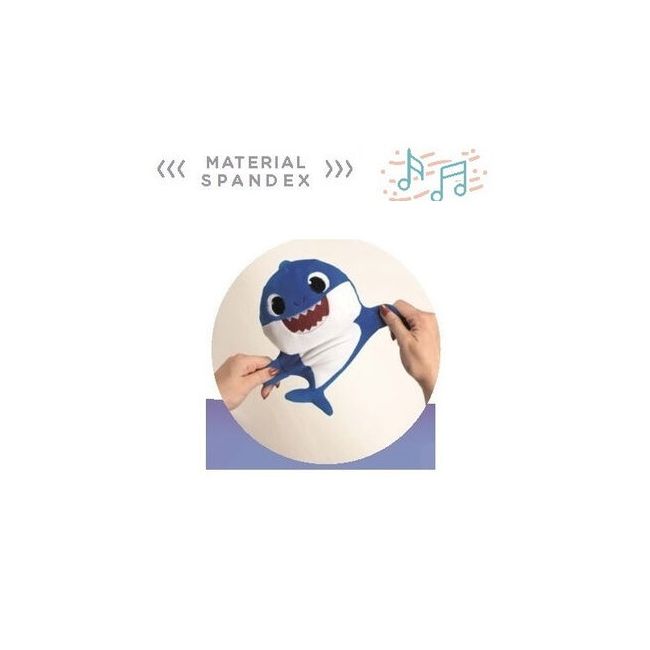 Jucarie muzicala din plus spandex Daddy Shark, Baby Shark, 25 cm