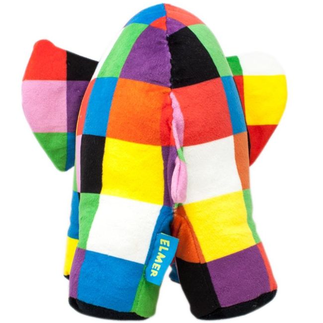 Jucarie din plus Elefantul Elmer, 21 cm
