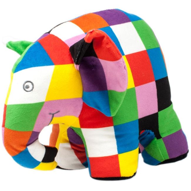 Jucarie din plus Elefantul Elmer, 21 cm