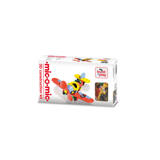 Jucarie de construit mic-o-mic 3D Avion 089.002, 14.3 cm