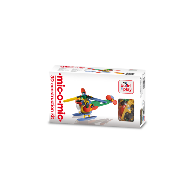 Jucarie de construit mic-o-mic 3D Elicopter 089.006, 17.7 cm