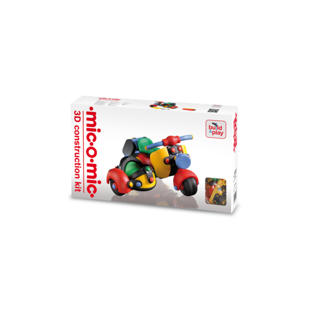 Jucarie de construit mic-o-mic 3D Motocicleta cu atas 089.017, 12.7 cm