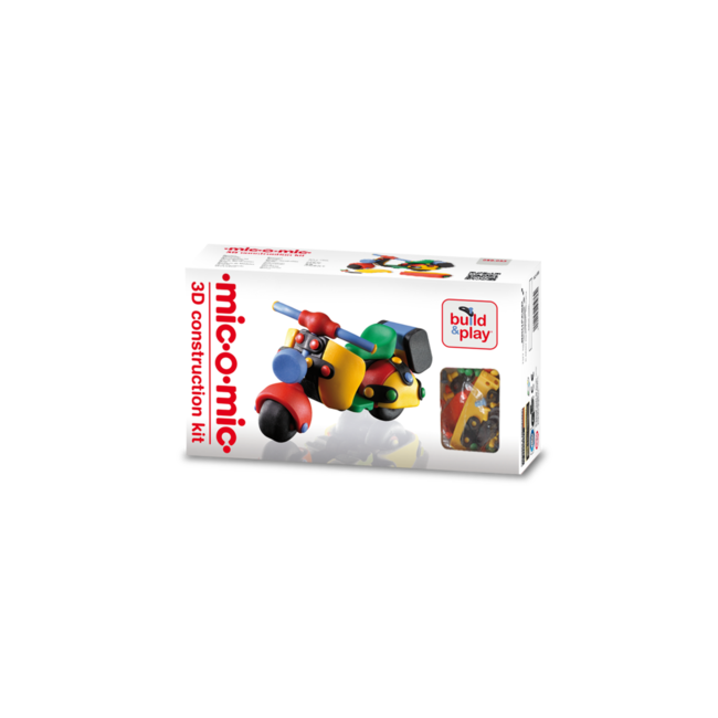 Jucarie de construit mic-o-mic 3D Motocicleta 089.032, 13.7 cm