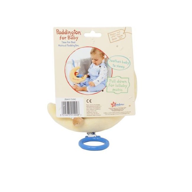 Jucarie muzicala atasabila, Ursuletul Paddington, 17 cm