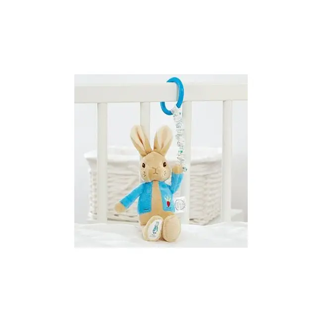 Peter Rabbit | Jucarie atasabila din plus cu vibratii, 22 cm