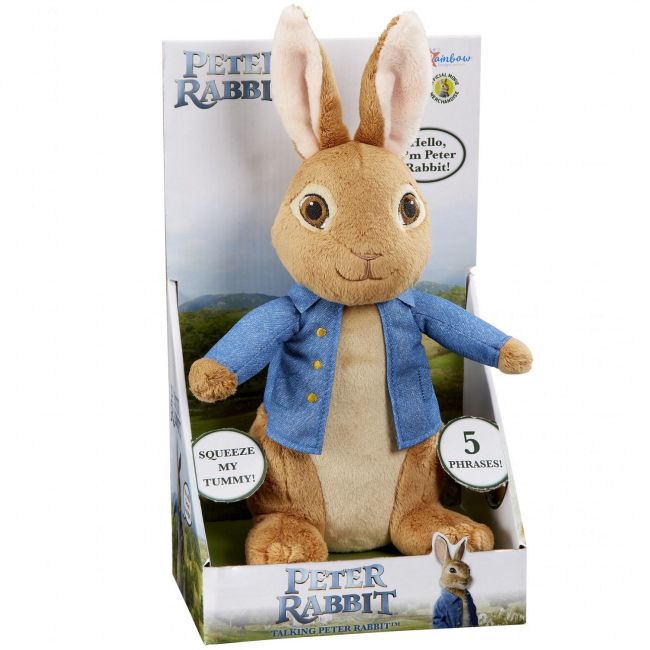 Jucarie vorbitoare din plus Peter Rabbit, 30 cm