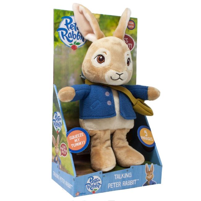 Peter Rabbit | Jucarie vorbitoare din plus, 24 cm