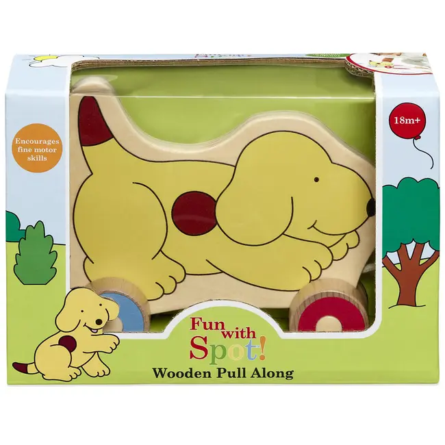 Jucarie de tras din lemn Spot the Dog