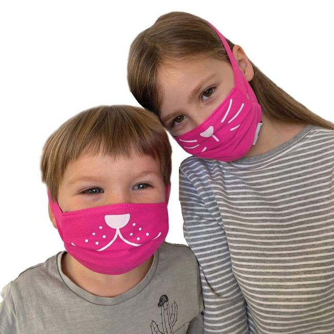 Set 2 masti faciale reutilizabile (acoperitoare fata), Trunki, Roz