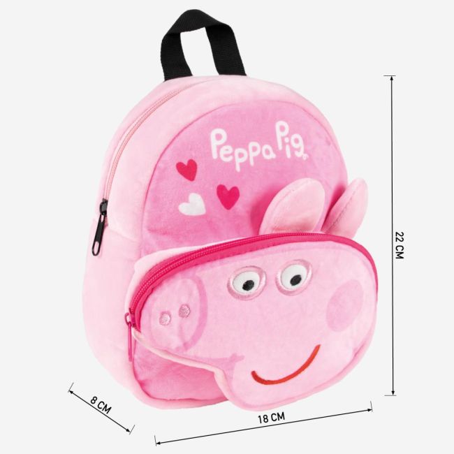 Rucsac plusat Peppa Pig, 18x22x8 cm