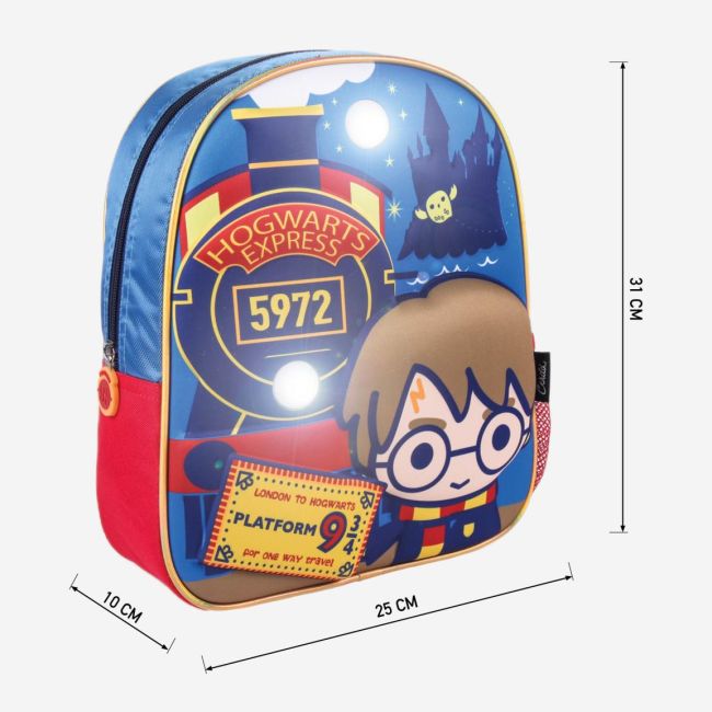 Rucsac Cerda Harry Potter 3D cu luminite, 25x31x10 cm