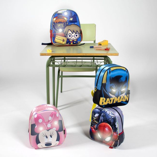 Rucsac Minnie Mouse 3D cu luminite, 25x31x10 cm
