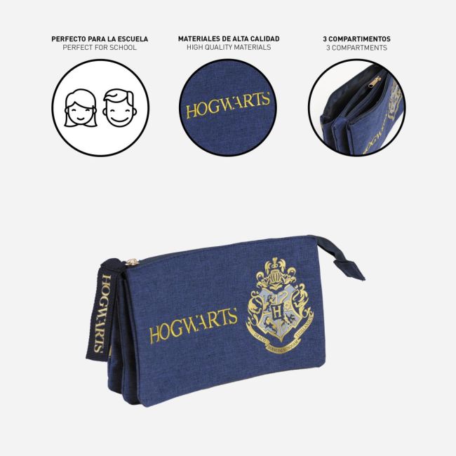 Penar Harry Potter Hogwarts cu 3 compartimente, 22 x 11.5 x 3 cm
