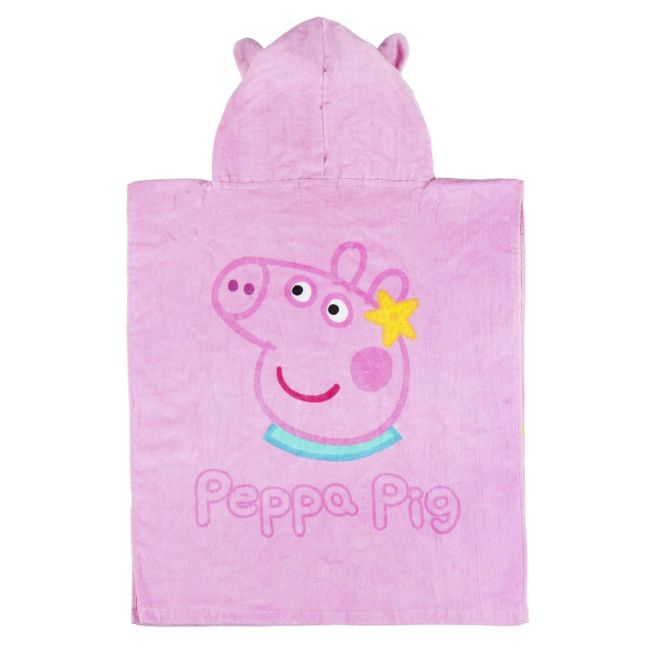 Prosop poncho cu gluga, Peppa Pig, 50 x 115 cm