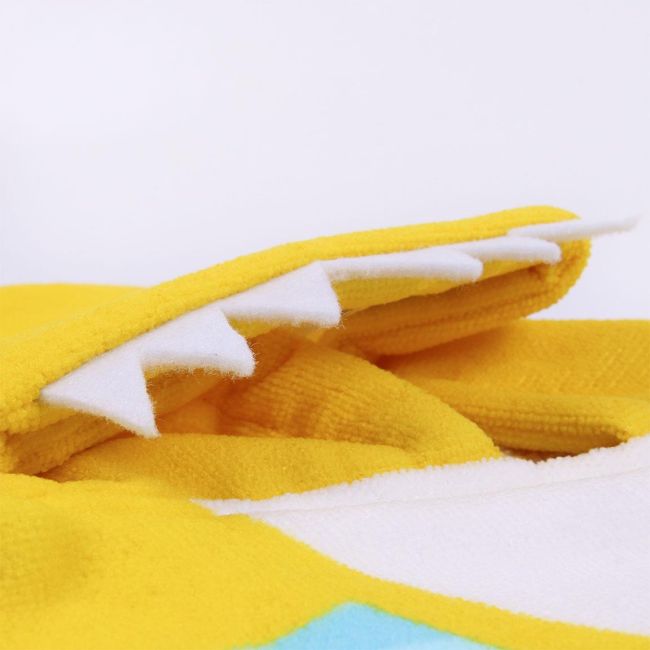 Prosop poncho cu gluga, Baby Shark, 50 x 115 cm