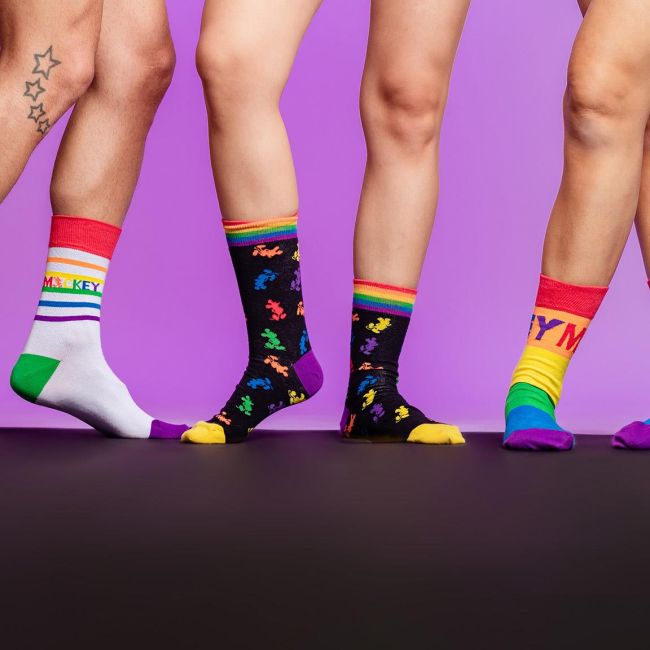 Set 3 perechi sosete Mickey Mouse Rainbow, 35-41