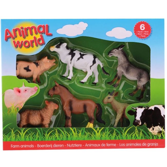 Set 6 figurine din cauciuc - Animale domestice