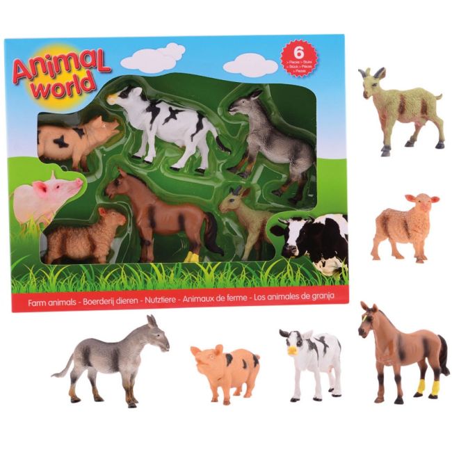 Set 6 figurine din cauciuc - Animale domestice