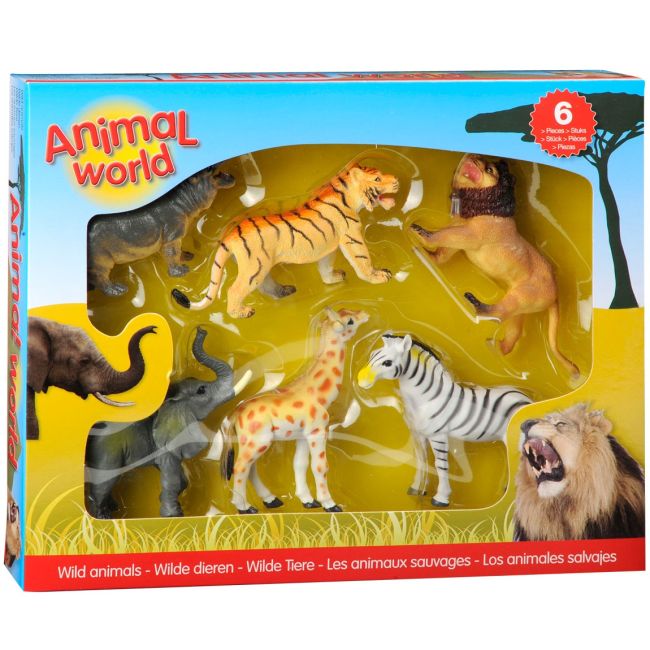 Set 6 figurine din cauciuc - Animale salbatice