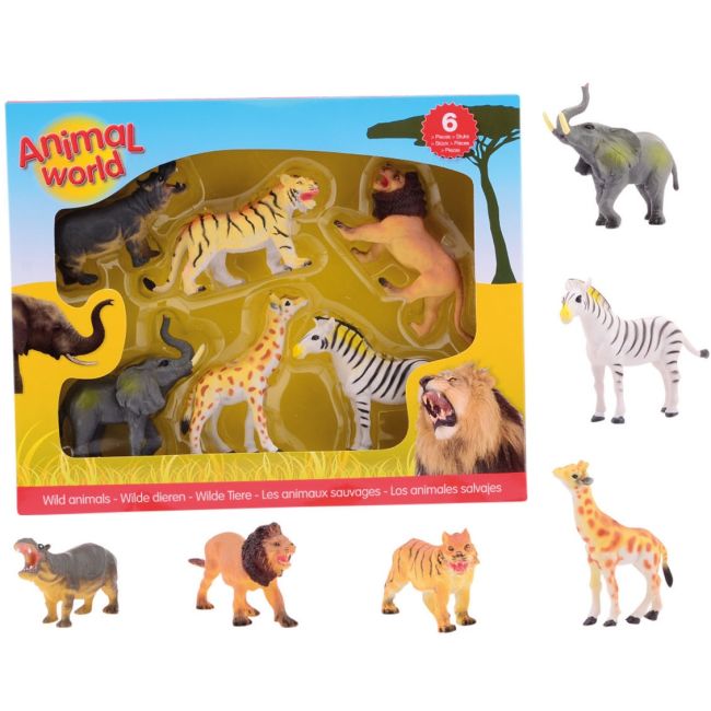 Set 6 figurine din cauciuc - Animale salbatice