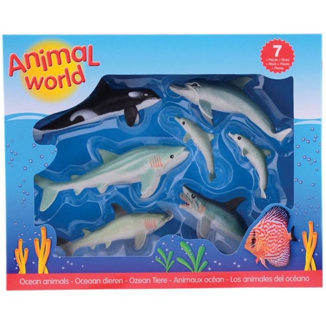 Set 7 figurine din cauciuc - Animale marine