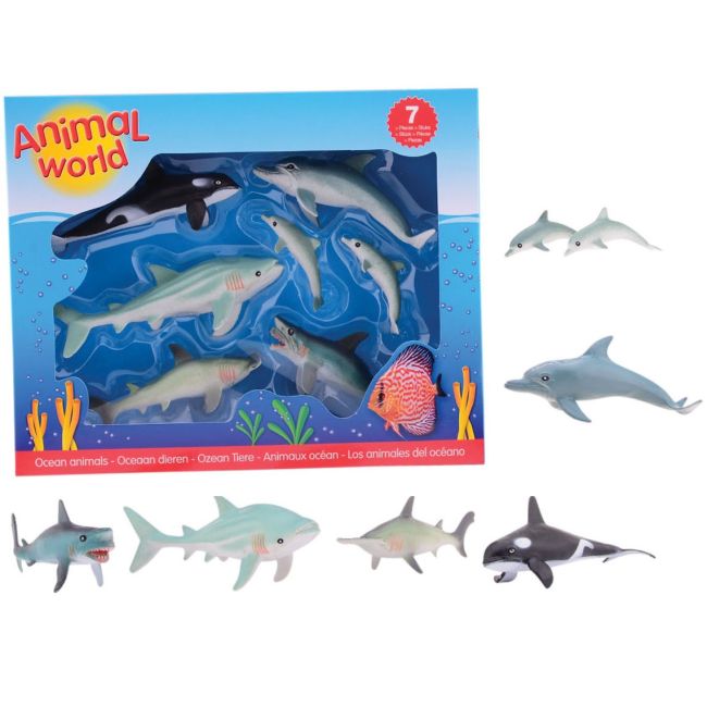 Set 7 figurine din cauciuc - Animale marine