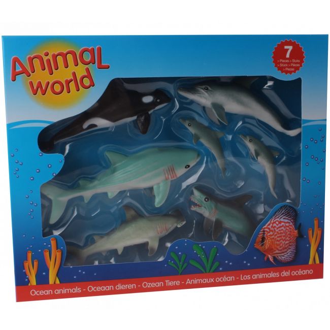 Set 7 figurine din cauciuc - Animale marine