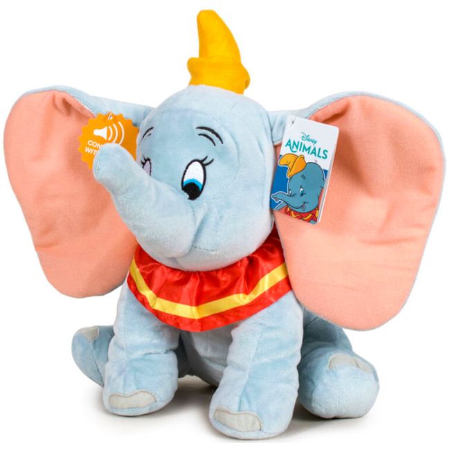 Jucarie din plus cu sunete Dumbo, 20 cm