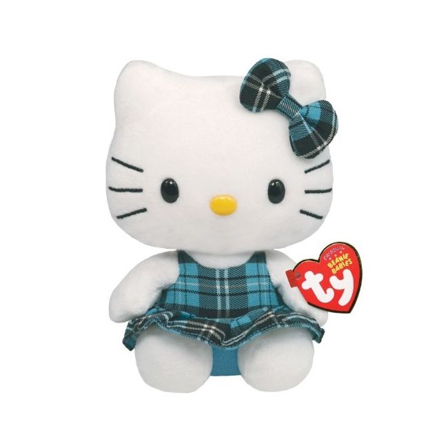 Jucarie din plus Hello Kitty Blue Kilt, 15 cm