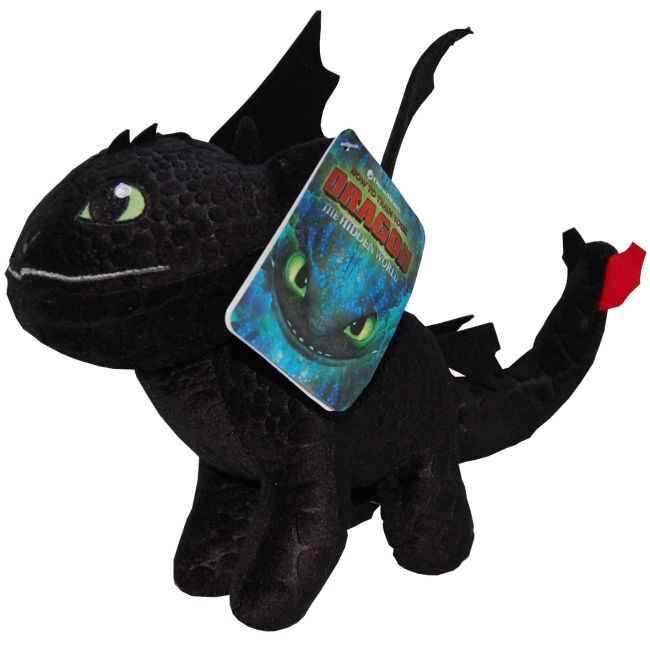 Set 2 jucarii din plus Toothless 25 cm si Light Fury Sparkle, Dragons, 28 cm