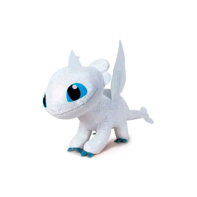 Jucarie din plus Light Fury Sparkle, Dragons, 40 cm