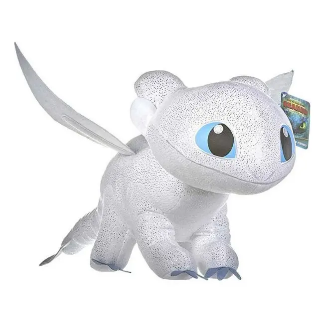 Jucarie din plus Light Fury Sparkle, Dragons, 40 cm