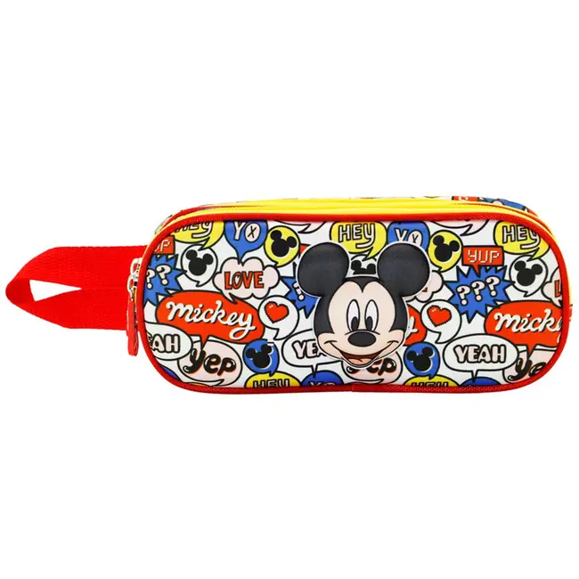 Penar 3D Mickey Mouse Yeah cu 2 compartimente, 22x9.5x8 cm