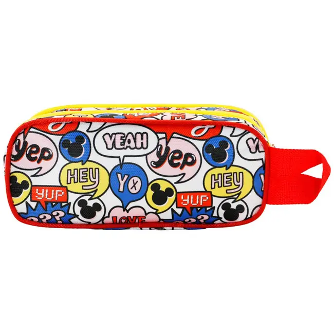 Penar 3D Mickey Mouse Yeah cu 2 compartimente, 22x9.5x8 cm