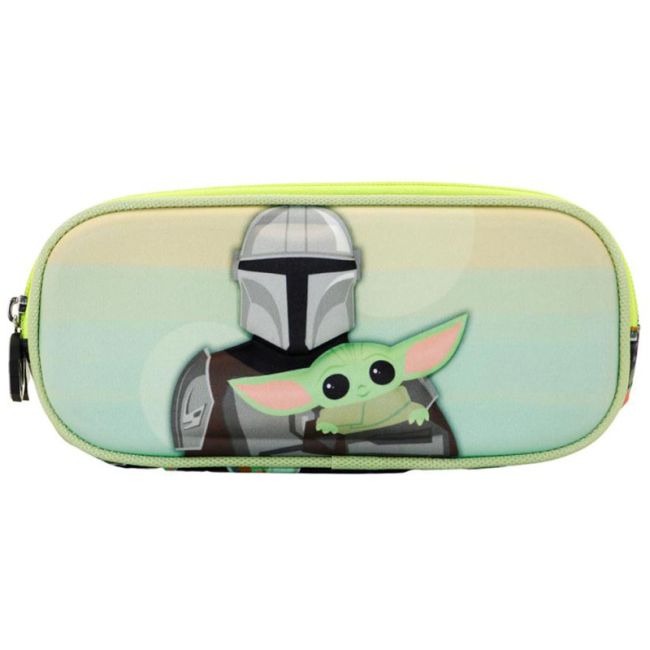 Penar 3D Star Wars Mandalorian Eyes cu 2 compartimente, 22x9.5x8 cm